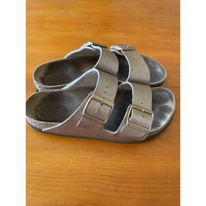 Birkenstock Rose Gold Two Strap Sandals EU 37 US 6.5 Preowned Made In Germany